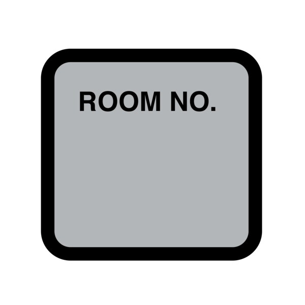 Printed Chart Labels - Room No 1-7/16" x 1-1/2" Silver w/Black